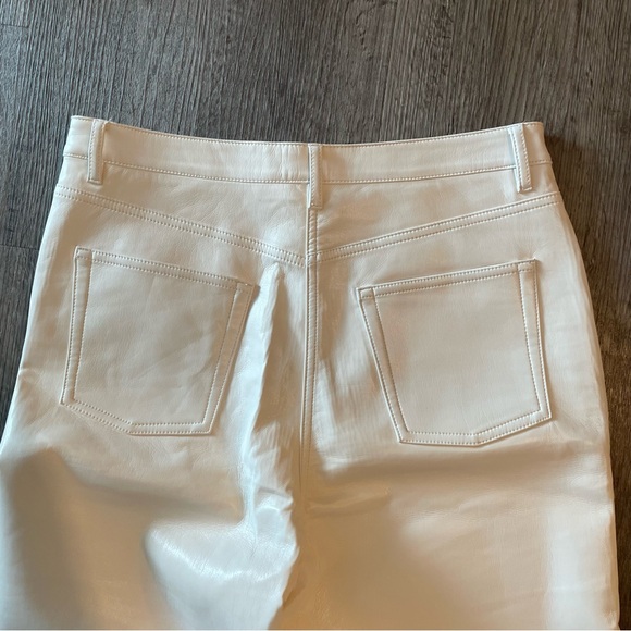 ARITZIA Wilfred The Melina Pant Cream Faux Vegan Leather Pants - Picture 6 of 9